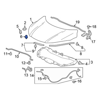 Honda OE - Front Inner Hood Stop Buffer