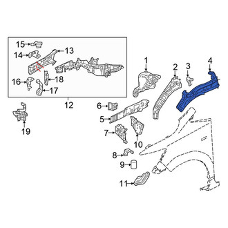 Honda OE - Front Left Fender Rail