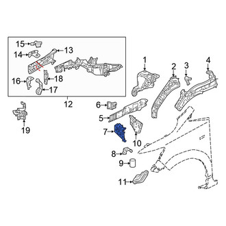 Honda OE - Front Right Fender Gusset