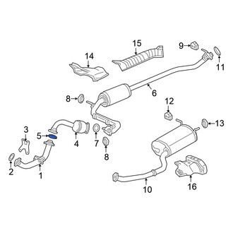 Honda OE - Rear Forward Catalytic Converter Gasket