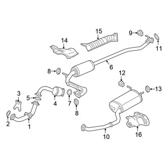 Honda OE - Exhaust System - Exhaust Components (AWD)