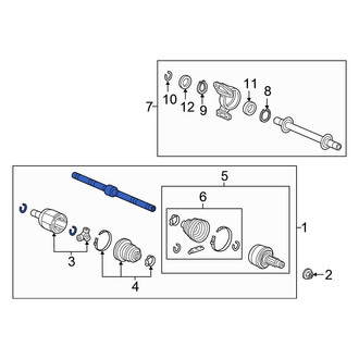Honda OE - Front Left CV Axle Assembly