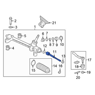 Honda OE - Left Outer Steering Tie Rod End