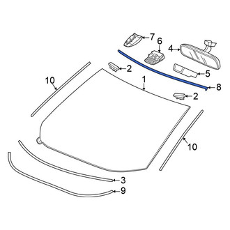 Honda OE - Front Upper Windshield Molding