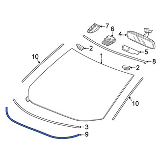 Honda OE - Front Lower Windshield Molding