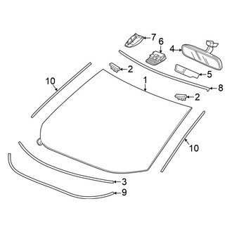 Honda OE - Windshield - Glass