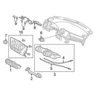 Honda OE - Instrument Panel - Cluster & Switches (Heater Control, W/O Climate Control)