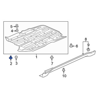 Honda OE - Floor Pan Splash Shield Bolt