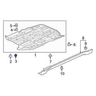 Honda OE - Floor Pan Splash Shield Nut