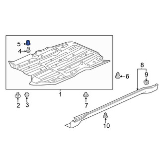 Honda OE - Floor Pan Splash Shield Clip