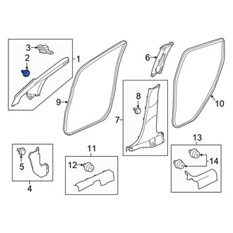 Honda OE - Body A-Pillar Trim Panel Clip