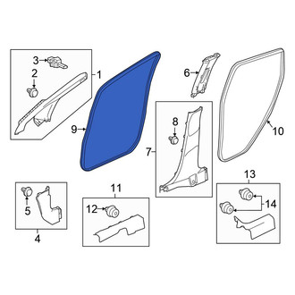 Honda OE - Front Left Inner Door Seal