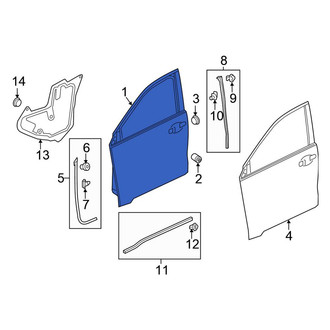 Honda OE - Front Left Door Shell