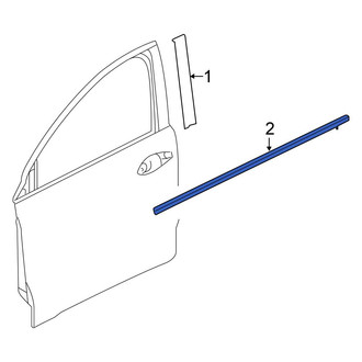 Honda OE - Front Left Door Belt Molding