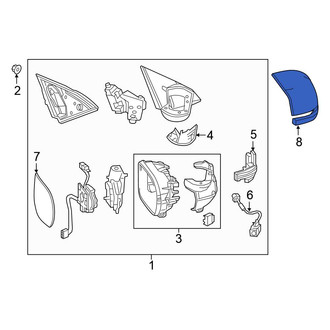 Honda OE - Front Left Door Mirror Cover