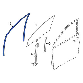 Honda OE - Front Left Window Channel
