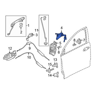 Honda OE - Front Left Door Lock Cylinder