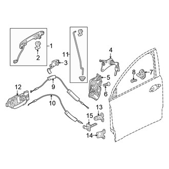 Honda OE - Front Door - Lock & Hardware