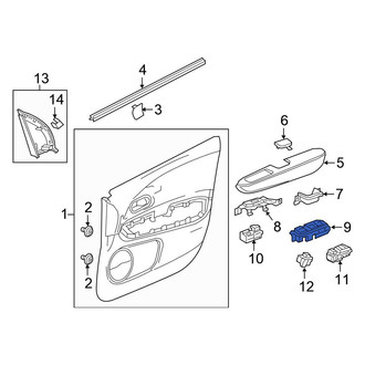 Honda OE - Front Left Door Switch Trim Panel