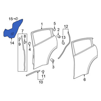 Honda OE - Rear Left Door Water Deflector