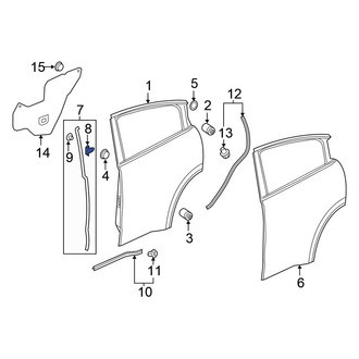 Honda OE - Rear Door Seal Clip