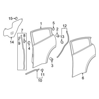 Honda OE - Rear Door - Door & Components