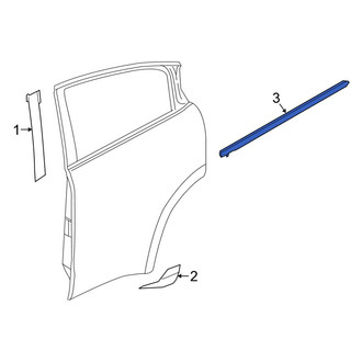 Honda OE - Rear Left Door Belt Molding
