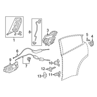 Honda OE - Rear Door - Lock & Hardware