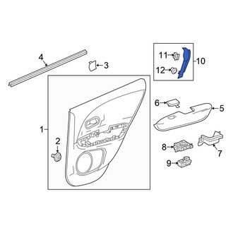 Honda OE - Rear Left Door Window Molding