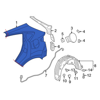 Honda OE - Rear Left Outer Quarter Panel
