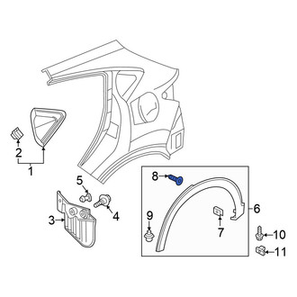 Honda OE - Wheel Arch Molding Nut