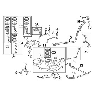 Honda OE - Fuel System Components (FWD)