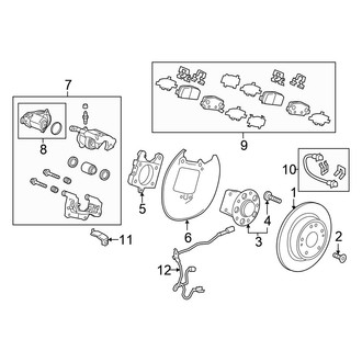 Honda OE - Rear Suspension - Brake Components (AWD)