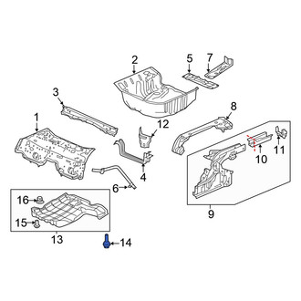Honda OE - Floor Pan Splash Shield Bolt