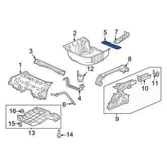 Honda OE - Rear Rearward Floor Pan Crossmember