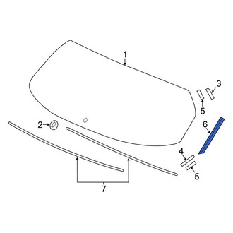 Honda OE - Rear Right Outer Liftgate Reveal Molding