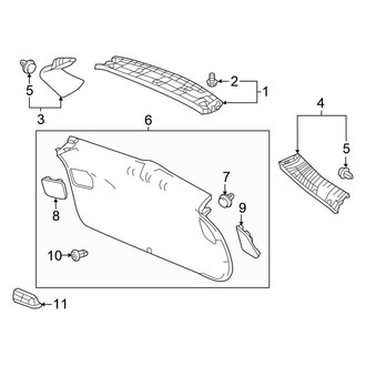 Honda OE - Lift Gate - Interior Trim