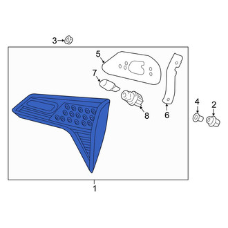 Honda OE - Rear Right Inner Tail Light Assembly