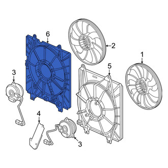 Honda OE - Left Engine Cooling Fan Shroud
