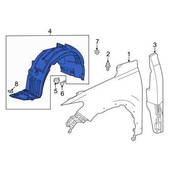 Honda OE - Front Left Fender Splash Shield