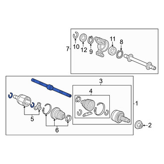 Honda OE - Front Right CV Axle Assembly