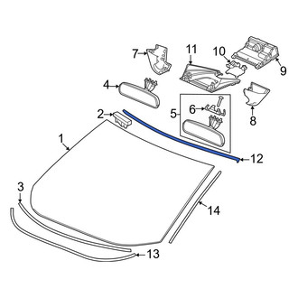 Honda OE - Front Upper Windshield Molding