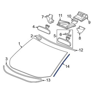 Honda OE - Front Center Windshield Molding