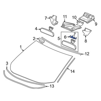 Honda OE - Front Interior Rear View Mirror Mounting Base