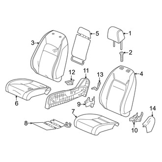 Honda OE - Seats & Tracks - Passenger Seat Components (Cover & Components)