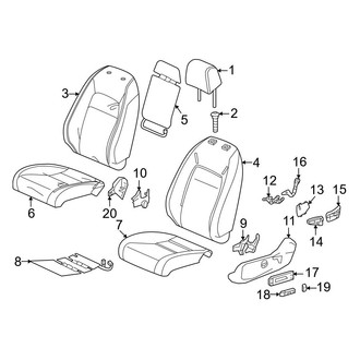 Honda OE - Seats & Tracks - Driver Seat Components (Cover & Components)