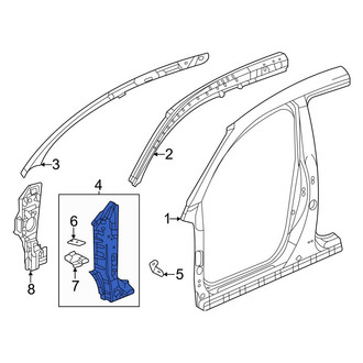 Honda OE - Left Lower Body A-Pillar Reinforcement