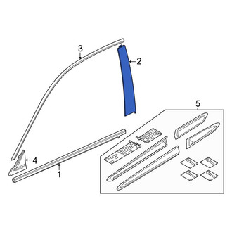 Honda OE - Front Left Rearward Door Applique