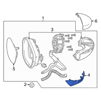 Honda OE - Front Left Lower Door Mirror Cover