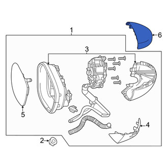Honda OE - Front Left Lower Door Mirror Cover